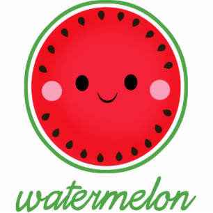 Kawaii Watermelon Freistehende Fotoskulptur