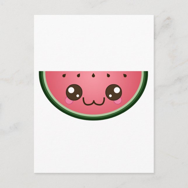 Kawaii Watermelon Postkarte (Vorderseite)