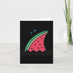 Kawaii Watermelon Shark Fin Funny Family Sommer VK Karte