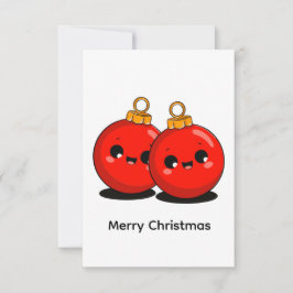 Kawaii Weihnachten – Minimaler Feiertag  Dankeskarte