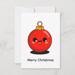 Kawaii Weihnachten – Minimaler Feiertag  Dankeskarte
