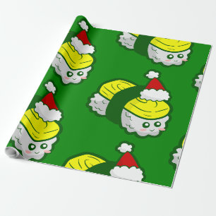 Kawaii Weihnachten Tamago Sushi Santa Geschenkpapier