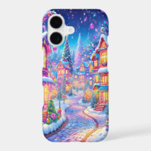 Kawaii Weihnachtsdorf iPhone 17 Hülle – Cute Win