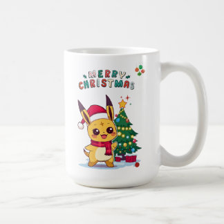 Kawaii Weihnachtsfigur | Ferienkunst für Anime Kaffeetasse