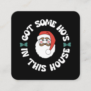 Kawaii Weihnachtsmann Quadratische Visitenkarte