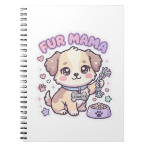 Kawaii Welpen Fell Mama Pastell Hund Aufkleber Notizblock