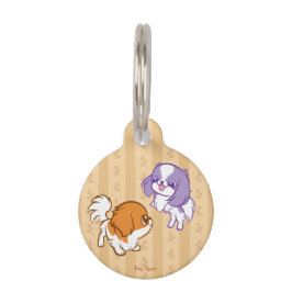 Kawaii Welppies Frolcking Japanischer Chin Haustiermarke