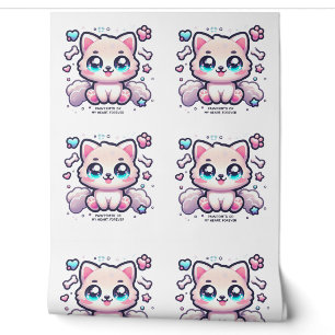 Kawaii Welppy Pawprints auf My Heart, Forever Tapete