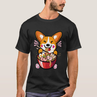 Kawaii Welsh Corgi isst Ra T-Shirt