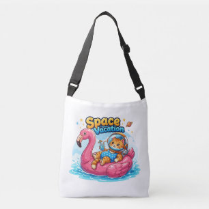 Kawaii Weltraumkatze Urlaubsdesign Tragetaschen Mit Langen Trägern