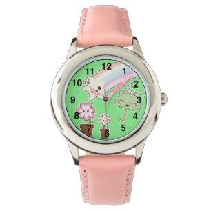 Kawaii Wettergarten so niedlich mädchenhaft Muster Armbanduhr