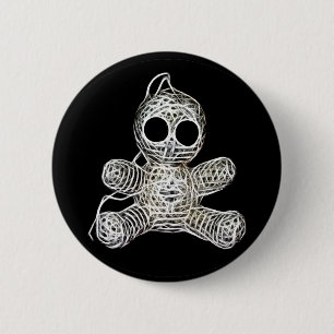 Kawaii White Voodoo Puppe Funny Magic Spielzeug Button