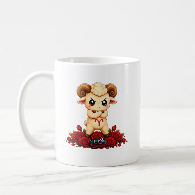 Kawaii Widder Zodiac Neos Kaffeetasse (Links)