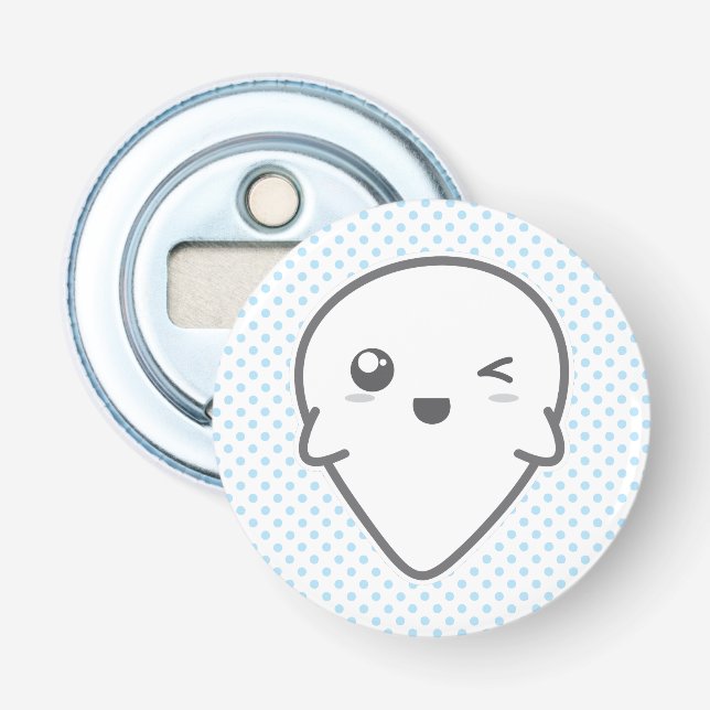 Kawaii Winking Ghost Bottle Opener Flaschenöffner (Vorderseite)
