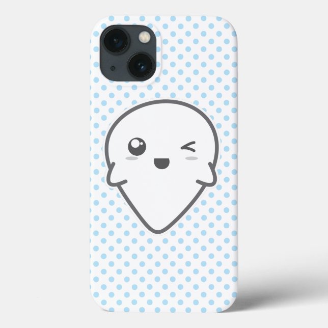 Kawaii Winking Ghost iPad Case (Rückseite)