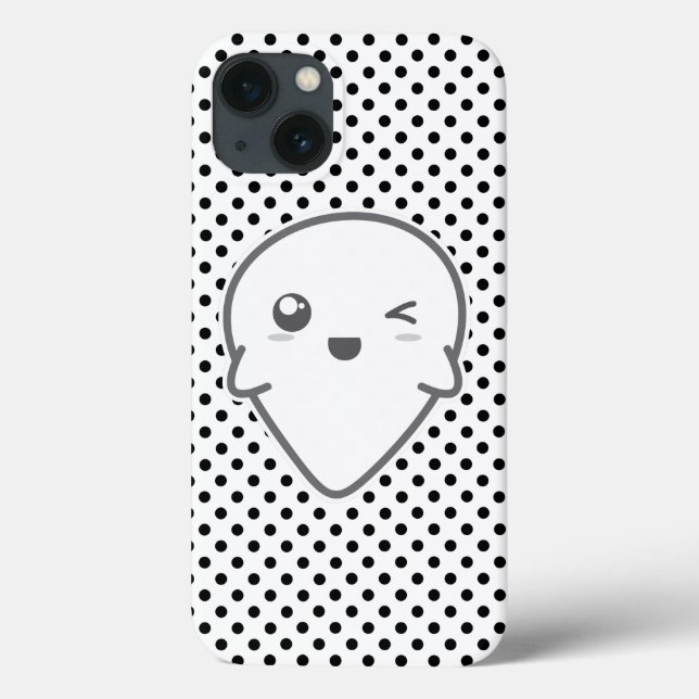 Kawaii Winking Ghost iPad Mini Fall Case-Mate iPhone Hülle (Rückseite)
