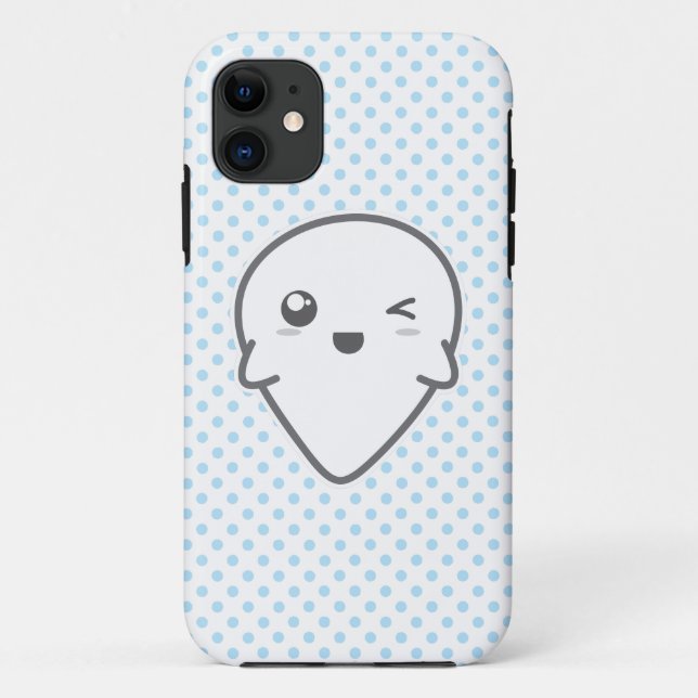 Kawaii Winking Ghost iPhone Case (Rückseite)