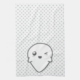 Kawaii Winking Ghost Küchentuch