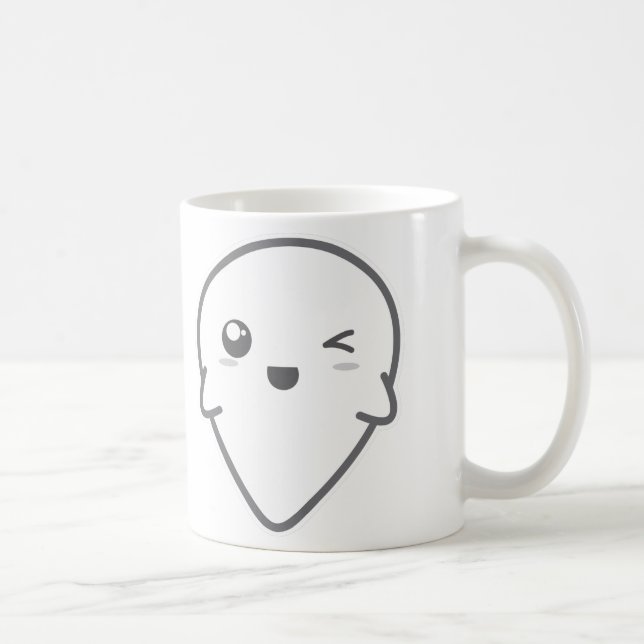 Kawaii Winking Ghost Mug (Droite)