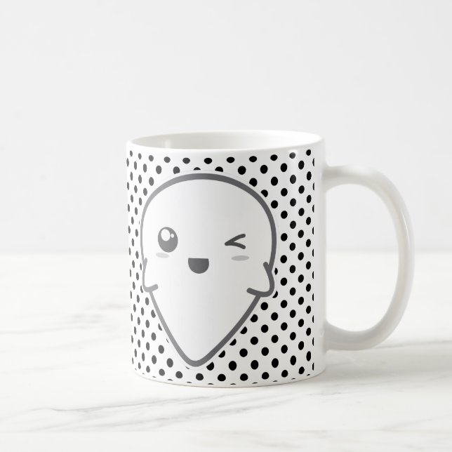 Kawaii Winking Ghost Mug (Droite)
