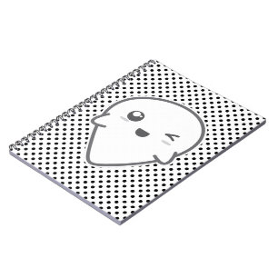 Kawaii Winking Ghost Notebook Notizblock