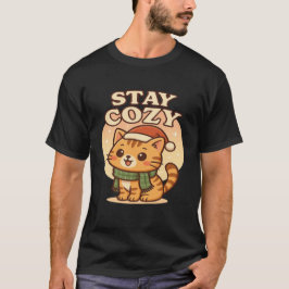 Kawaii Winterkatze - Bleib kuschelig süße Weihnach T-Shirt