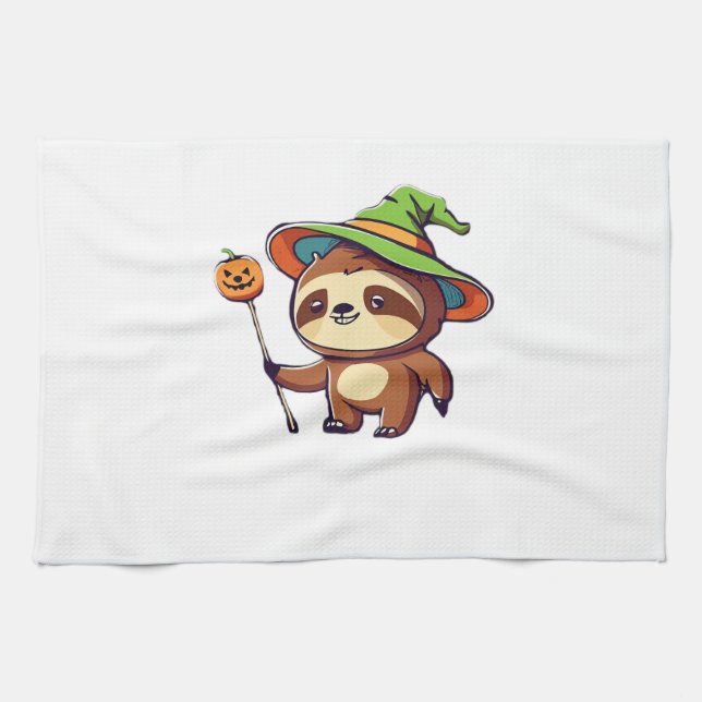 kawaii witch sloth Classic T-Shirt Geschirrtuch (Horizontal)