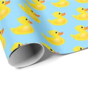 Kawaii Yellow Rubber Duck Pattern Geschenkpapier