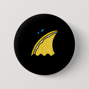 Kawaii-Zitronen-Limonen-Hai-Flosse-lustige-Familie Button