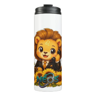 Kawaii Zodiac Neos Löwe Thermosbecher