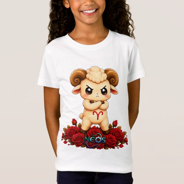 Kawaii Zodiac Neos Widder T-Shirt (Vorderseite)