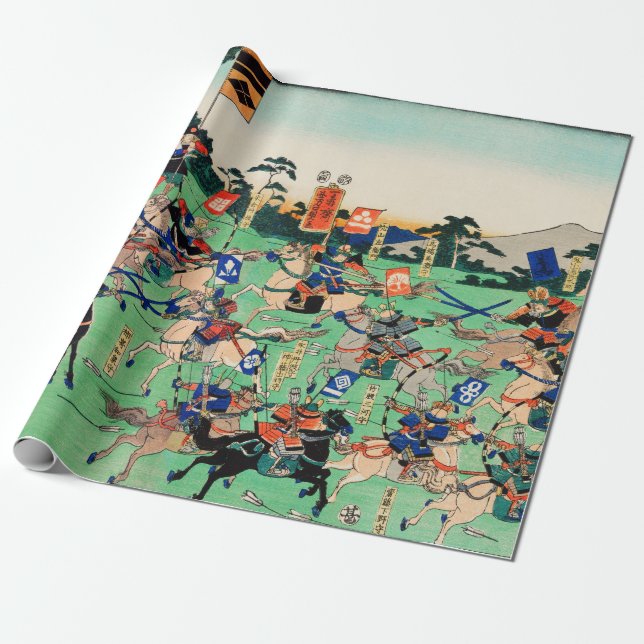 Kawanakajima no kassen (Schlacht von Kawanakajima) Geschenkpapier (Ungerollt)