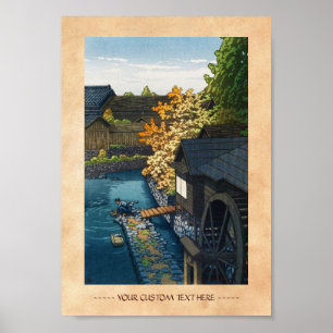 Kawanishi Village, Tochigi Präfektur Hasui Kawase Poster