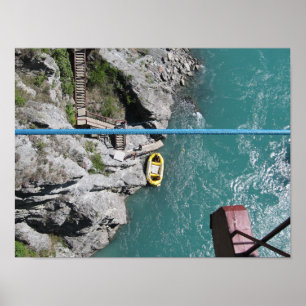 Kawarau Bridge Bungy POV, Queenstown, Neuseeland Poster