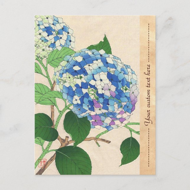 Kawarazaki Shodo Blumenkalender der japanischen Bl Postkarte (Vorderseite)