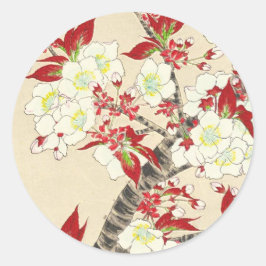 Kawarazaki Shodo Blumenkalender von Japan Runder Aufkleber