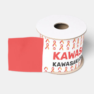 Kawasaki Disease Awareness Pattern Ribbon Ripsband