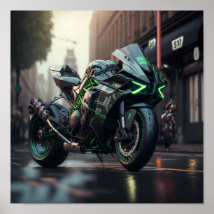 Kawasaki Ninja H2R Poster