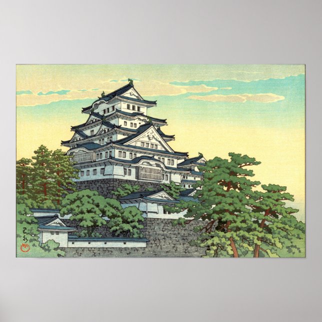 Kawase Hasui Pacific Transport Lines Himeji Castle Poster (Vorne)