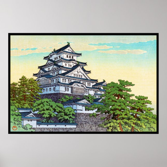 Kawase Hasui Pacific Transport Lines Himeji Castle Poster (Vorne)