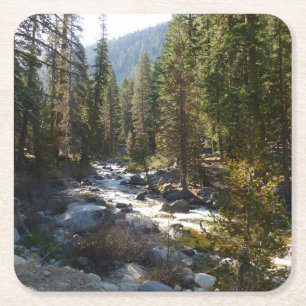 Kaweah River im Sequoia National Park Rechteckiger Pappuntersetzer