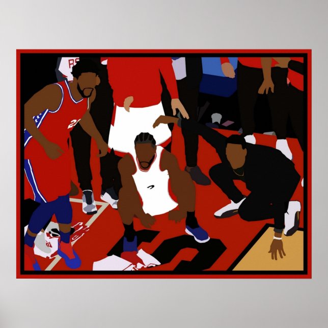 Kawhi Leonard Game Gewinner-Feier Poster (Vorne)