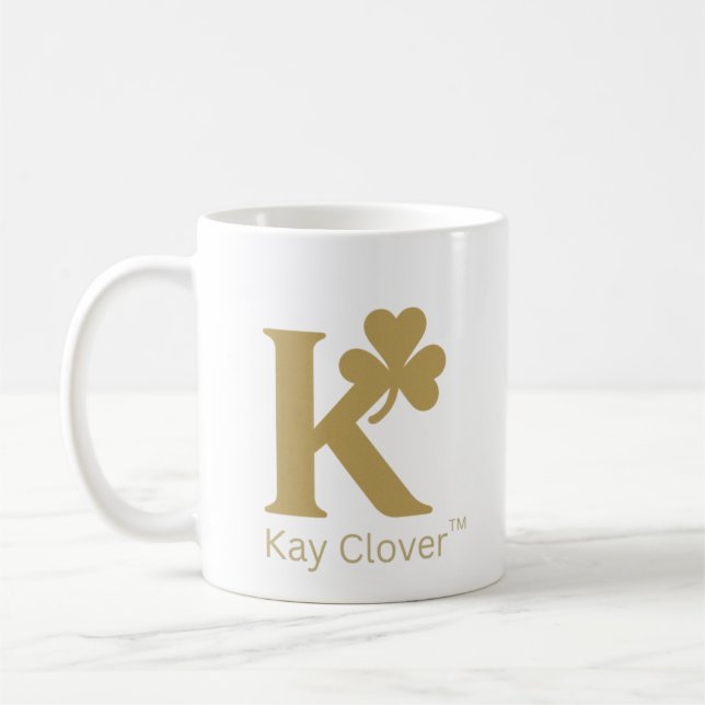 Kay Clover™ Signature-Tasse - Gold Monogram Kaffeetasse (Links)