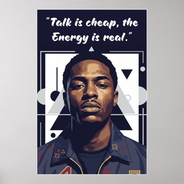 Kay Flock Poster – Talk Is Cheap, Energy Is Real (Vorne)