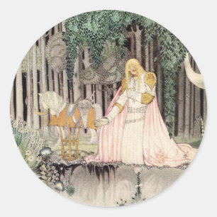 Kay Nielsen Das Bild vom Fairy Lake Runder Aufkleber