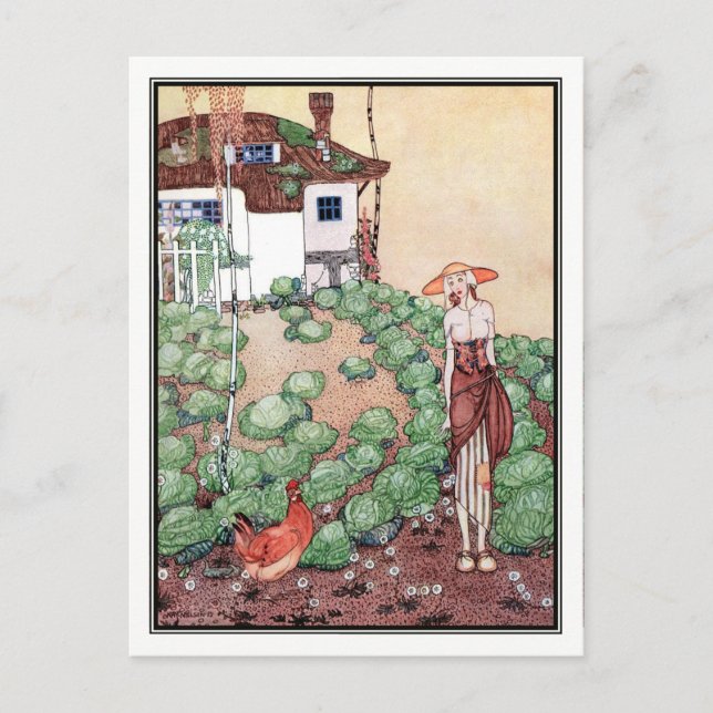 Kay Nielsen - in Pulver und Crinoline Postkarte (Vorderseite)