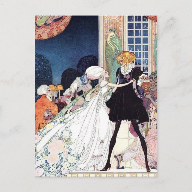Kay Nielsen - in Pulver und Crinoline Postkarte (Vorderseite)