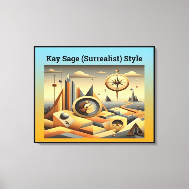 Kay Sage (Surrealst) Style Leinwanddruck (Vorderseite)