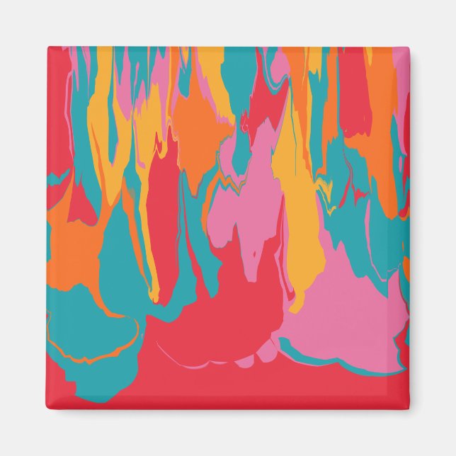 Kaya - Abstraktes Liquidationsdesign Magnet (Vorne)