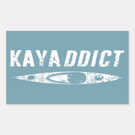 Kayak Addict Rechteckiger Aufkleber
